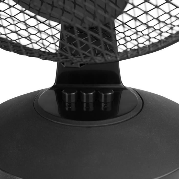 Ventilateur de bureau - Sencor - SFE 2311BK - 2 vitesses - Oscillation 90° - Silencieux 51 dB