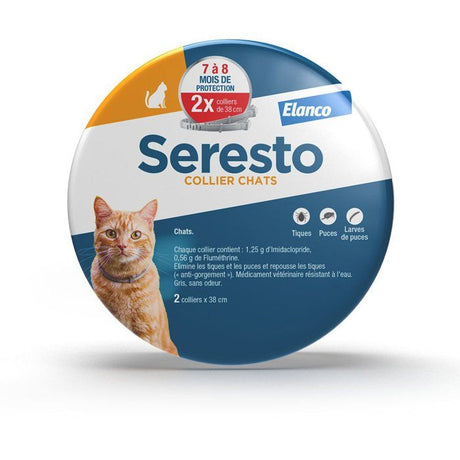 SERESTO Chat Collier Anti-Puces et Anti-Tiques 2 unités