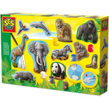 Moulage et peinture - SES CREATIVE - Hobby - Animaux - Plâtre Lavable - 11 figurines a créer - Age : 5+