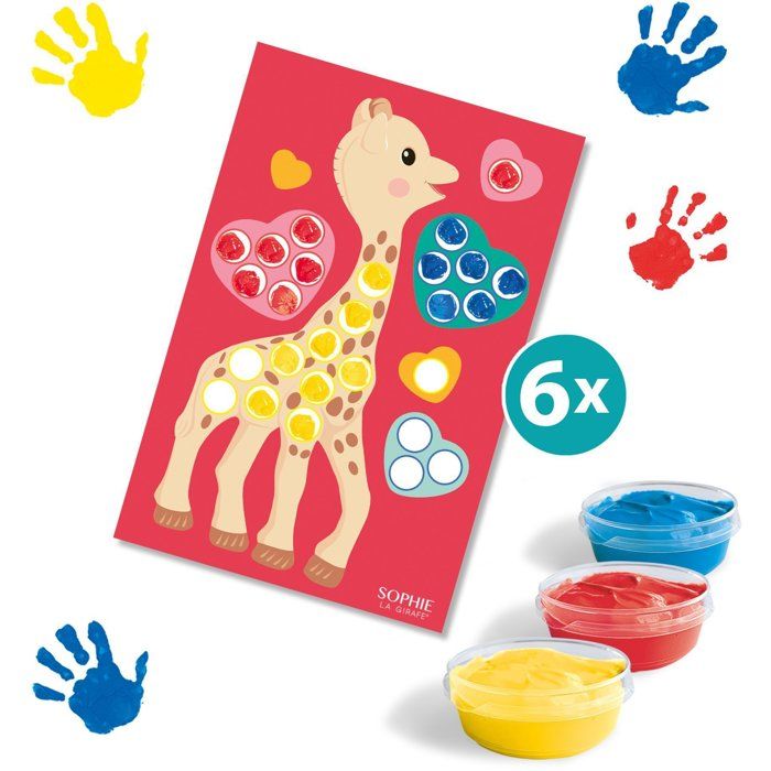 Coloriage et peinture - SES CREATIVE - Hobby 1 - 4 - Sophie la girafe - Activité créative et éducative - Idée cadeau - Des 1 an