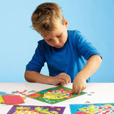 J'apprends la mosaique - SES CREATIVE - Hobby 3 - 6 - Formes en mousse autocollantes - 4 cartes préimprimées - Age : 3+