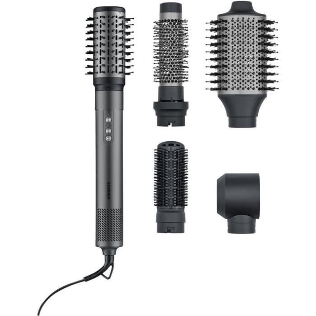 Brosse coiffante ionique - SEVERIN - Multistyler 5-en-1 - Moteur BLDC puissant - 5 embouts - 1500 W - Gris et noir