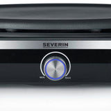Crepiere électrique XXL - SEVERIN - CM2199 - Ř 38cm - Avec spatule et répartiteur - Inox brossé / Noir