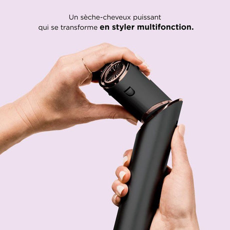 Seche-cheveux & styler soufflant 2 en 1- SHARK FLEXSTYLE - HD426EU - 3 accessoires - Noir et rose gold - 1400 W