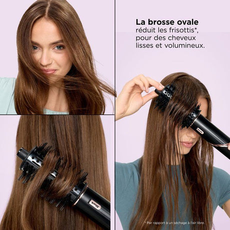 Seche-cheveux & styler soufflant 2 en 1- SHARK FLEXSTYLE - HD426EU - 3 accessoires - Noir et rose gold - 1400 W