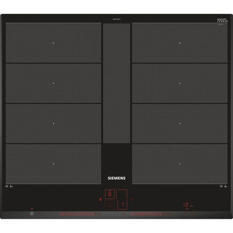 Table induction - SIEMENS - IQ700 - 4 foyers - 60 cm - Noir - Dual LightSlider