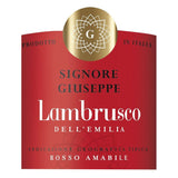Lambrusco Rouge - Signore Giuseppe - Vin pétillant - 75 cl