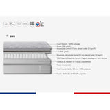 Matelas 140 x 190 SIMMONS - Hauteur 25 cm - Ressorts ensachés Sensoft - No Flip - Morphologique - Fabriqué en France -  SW3