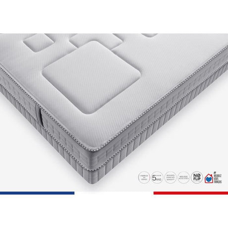 Matelas 160 x 200 SIMMONS - Hauteur 25 cm - Ressorts ensachés Sensoft - No Flip - Morphologique - Fabriqué en France -  SW3