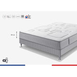 Ensemble matelas sommier 160 x 200 SIMMONS Hauteur 25 cm - Ressorts ensachés Sensoft - Fabriqué en France -  SW3