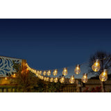 Guirlande solaire SMART GARDEN Globulb 40 LED blanc chaud 13,7 m, panneau solaire, IP44