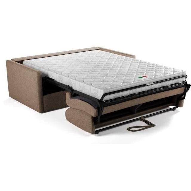Canapé convertible express - 3 places - SMALL - Tissu beige - 168 x 98 x 86 cm