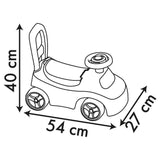 Smoby - Porteur auto enfant 2 en 1 - Disney Princesse - Coffre sous la selle - Des 10 mois - Fabrication française