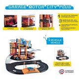 Garage Motor City Plus - MAJORETTE - Station essence, atelier, ascenseur - 1 véhicule inclus - Des 3 ans