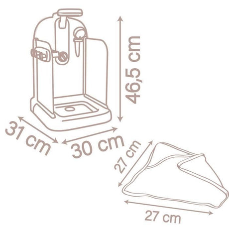 Baby Nurse - Douche - Cape de bain + pousse mousse - Douchette amovible et focntionnel - Pour poupons jusqu'a 40 cm