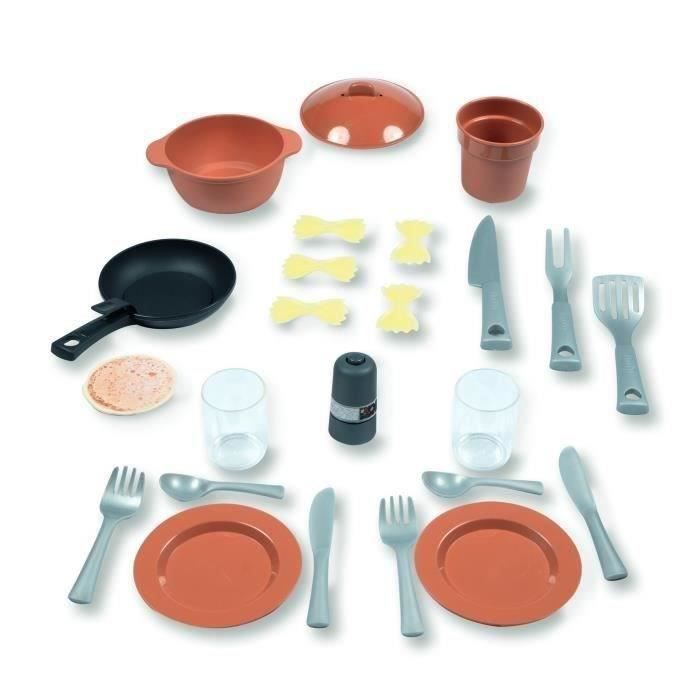 SMOBY - Cuisine Ilot - Design Moderne - Surface de jeu 360° -  Fonctions Traditionnelles - 23 Accessoires - des 3 ans