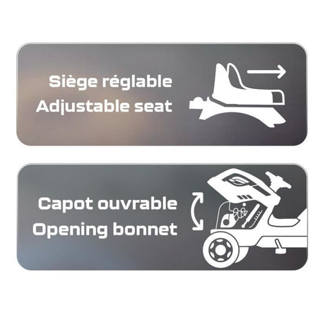 Tracteur a pédales Farmer XL + Remorque - Bleu - SMOBY - Siege ajustable - Capot ouvrant - Klaxon - 90% plastique recyclé