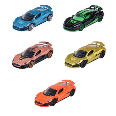 Coffret Cadeau 5 Véhicules Rimac - MAJORETTE - 2 exclusifs - Portes ouvrantes, suspensions - Échelle 1/64 - Des 3 ans