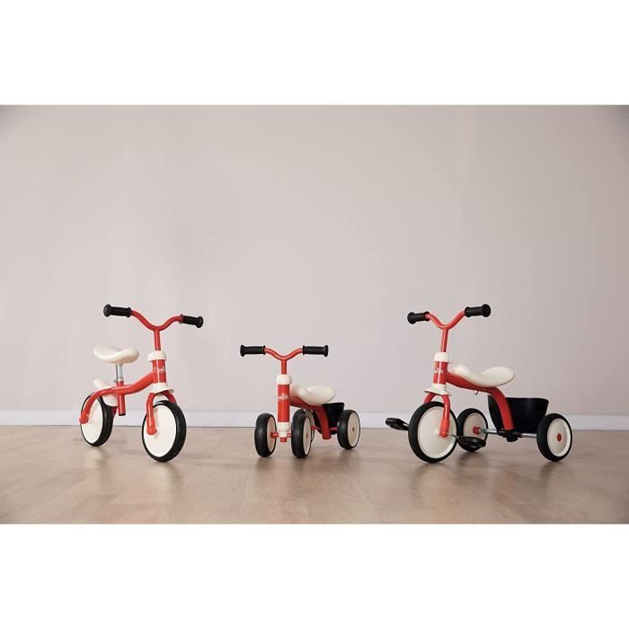 Tricycle - Smoby - Rookie - Cadre et guidon en métal - Confortable et robuste