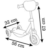 Smoby  -Patinette 3 Roues Stitch - Structure en métal - Guidon ajustable - Repose-pied antidérapant - Des 3 ans