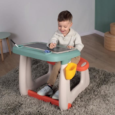 Bureau Petit Ecolier - Smoby - 80 Accessoires Inclus - Vert - 63 X 69 X 58 - Des 3 ans