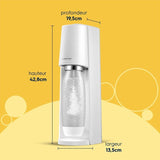 Machine a soda et eau pétillante SODASTREAM - TERRA Blanche - 2 bouteilles compatible lave-vaisselle - 1 recharge de gaz 60L