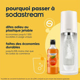 Machine a soda et eau pétillante SODASTREAM - TERRA Blanche - 2 bouteilles compatible lave-vaisselle - 1 recharge de gaz 60L