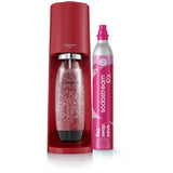Machine a soda et eau pétillante SODASTREAM - TERRA Rouge - 1 bouteille compatible lave-vaisselle - 1 recharge de gaz 60L