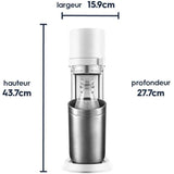 Machine a soda et eau pétillante SODASTREAM - DUO Blanche - 2 carafes en verre - 2 bouteilles - 1 recharge de gaz 60L