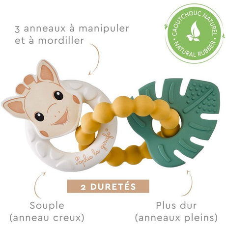 Anneaux de dentition - SOPHIE LA GIRAFE - Tropic'Anneaux - 3 anneaux - Textures variées