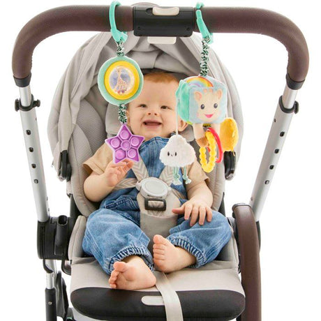 Jouets d'éveil a suspendre - SOPHIE LA GIRAFE - Duo sensoriel - Multi-activités - Accroche facile