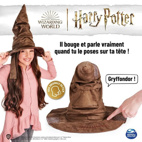 Chapeau Magique Interactif - Wizarding World - Choix de Maison - Gryffondor - Serpentard - Serdaigle - Poufsouffle