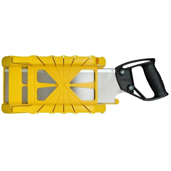 Boite a coupe Holster ABS Plastique + scie a dos integrée - STANLEY - 1-19-800 - 350 mm