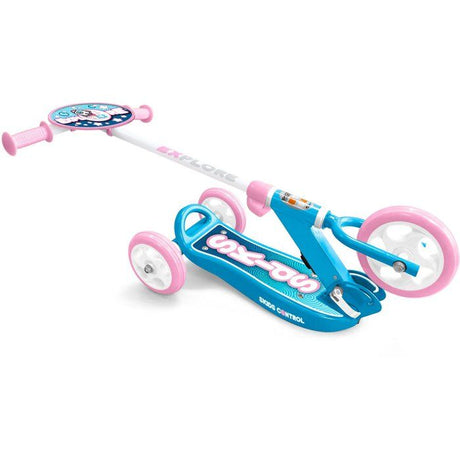 Trottinette 3 roues pliables - STAMP - Skids Control Explore - Rose