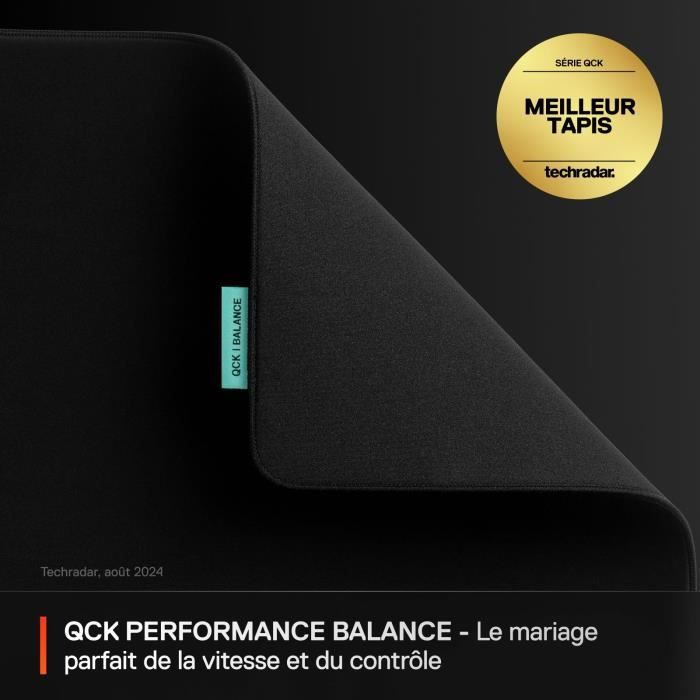 Tapis de souris gaming - STEELSERIES - QcK Performance L - Balance - 490 x 420 mm