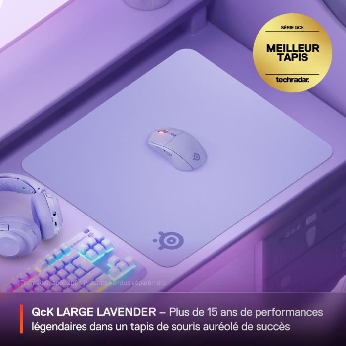 Tapis de souris gaming - STEELSERIES - QcK L - Lavande