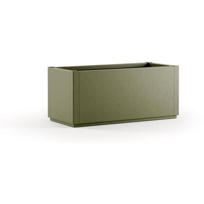 STEFANPLAST Bac a fleurs/Jardiniere ETHICA rectangulaire 80 cm  - 100x43x35 cm - Vert