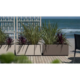 STEFANPLAST Bac a fleur/Jardiniere ETHICA rectangulaire 80 cm  - 80x36x35cm - Taupe