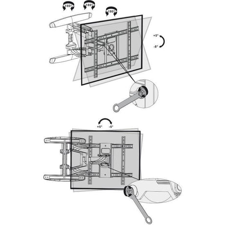 Réglage extensible. Mount Slim pour la télévision - Stell - SHO 7620