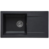 STRADOUR Evier a encastrer EINNA, en SMC NOIR PAILLETE - 06,  1 bac, dim. 78 * 43,5 cm, vidage manuel