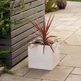 Pot de fleur - STRATA - L - Carré - Riven - Ř 38.5cm x 46.5cm H - Couleur pierre