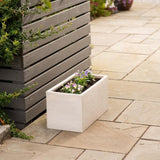 Pot de fleur - STRATA - Riven trough - Ř 38.5cm x 17.5cm H x 46.5cm L - Couleur pierre