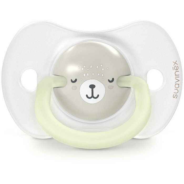 Lot de 2 sucettes symétriques - SUAVINEX - Night&Day Wild&Free - SX Pro - 0 a 6 mois - Gris