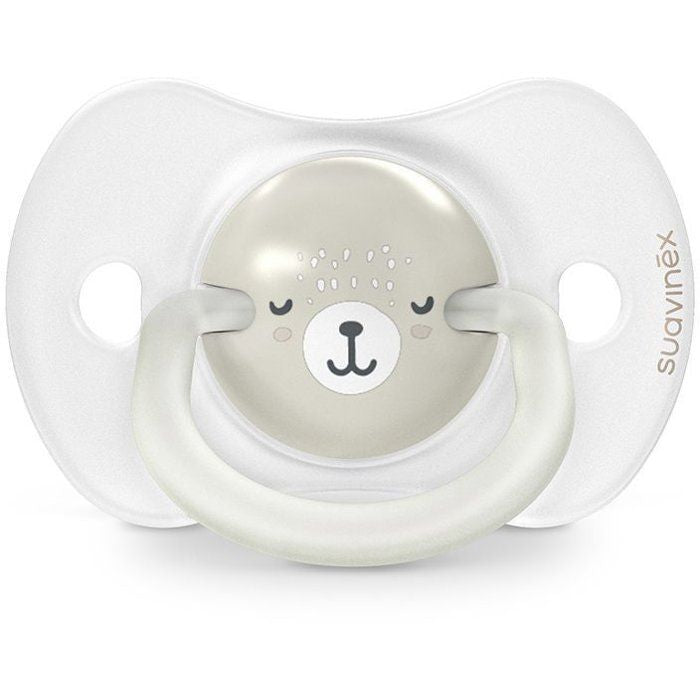 Lot de 2 sucettes symétriques - SUAVINEX - Night&Day Wild&Free - SX Pro - 0 a 6 mois - Gris