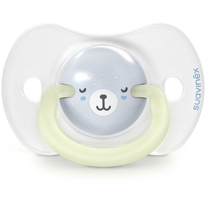 Lot de 2 sucettes symétriques - SUAVINEX - Night&Day Wild&Free - SX Pro - 0 a 6 mois - Bleu