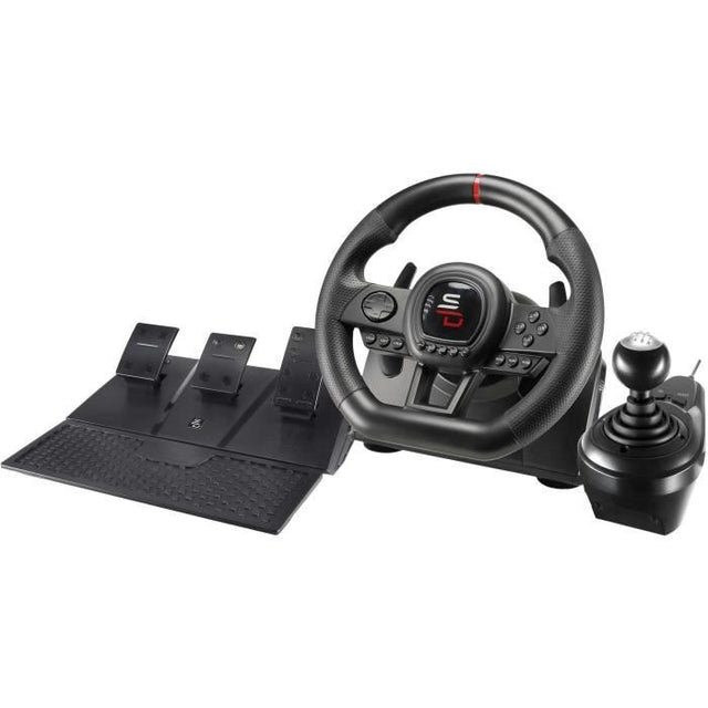Volant de course - SUPERDRIVE - GS650-X - Levier de vitesse manuel - 3 pédales - Palettes - PS4 / Xbox