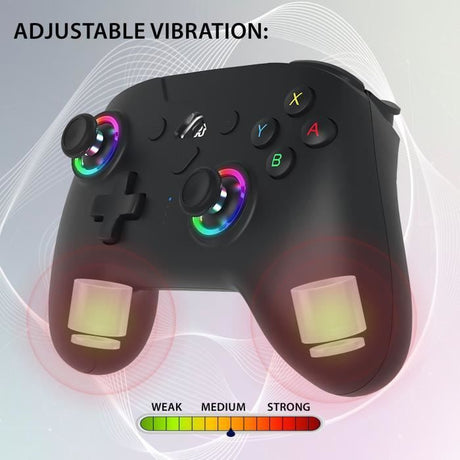Manette sans fil - SUBSONIC - Switch 2 / Switch - LEDs programmables - Vibrations - Gyroscope - Noire