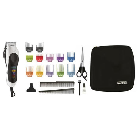 Tondeuse cheveux - WAHL - Color Pro Plus - Lames de précision - Peignes de guidage a code couleur