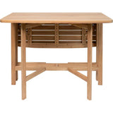 Table de jardin - FERRET - Pliante - Bois d'Acacia FSC - 21/55/90 x 90 x 75 cm - 4 personnes