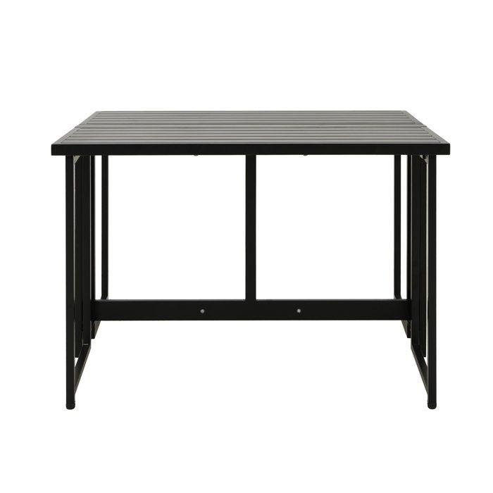 Table de jardin - FERRET - Pliante - Métal - Noir - 98 x 80 x 72 cm - 4 personnes